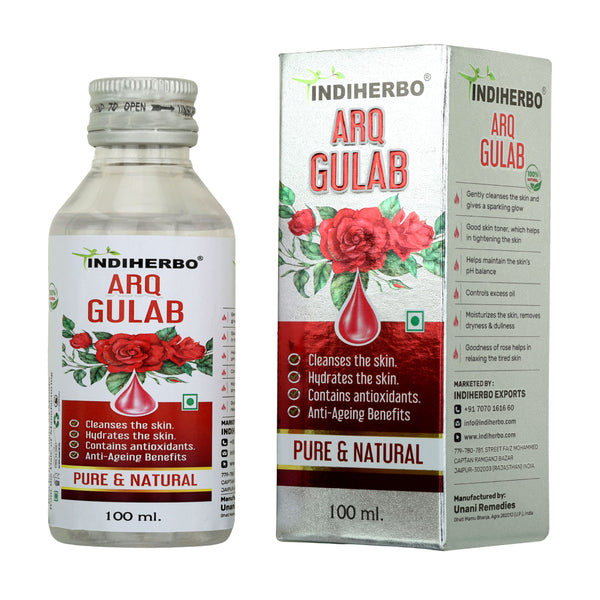 Indiherbo Arq Gulab 100ml | Pure & Natural Rose Water | Skin Toner & Hydrating Face Mist
