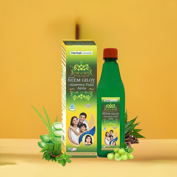 Herbal Canada Neem Giloy (Tulsi Aloevera Amla Sugar Free) 500ml